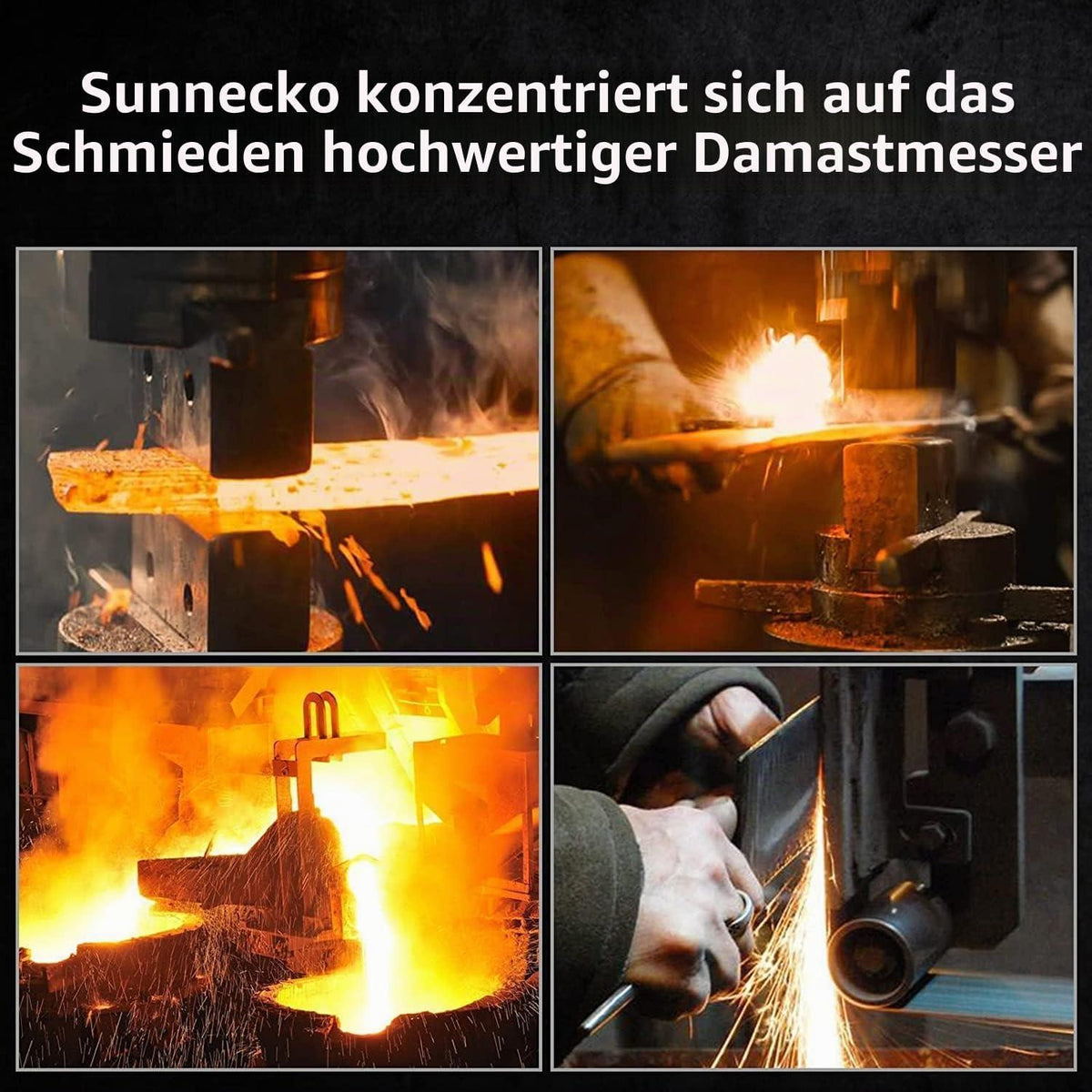 8 Zoll Damast Kochmesser mit eingelegtem Griff