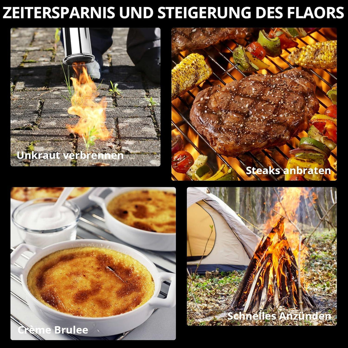 Leistungsstarke Grill Kochfackel L8010 Sous Vide Propan Feuerpistole