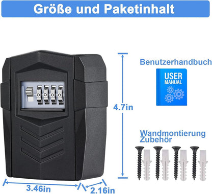 ZHEGE Schlüsseltresor mit Zahlencode für Draußen, Groß und