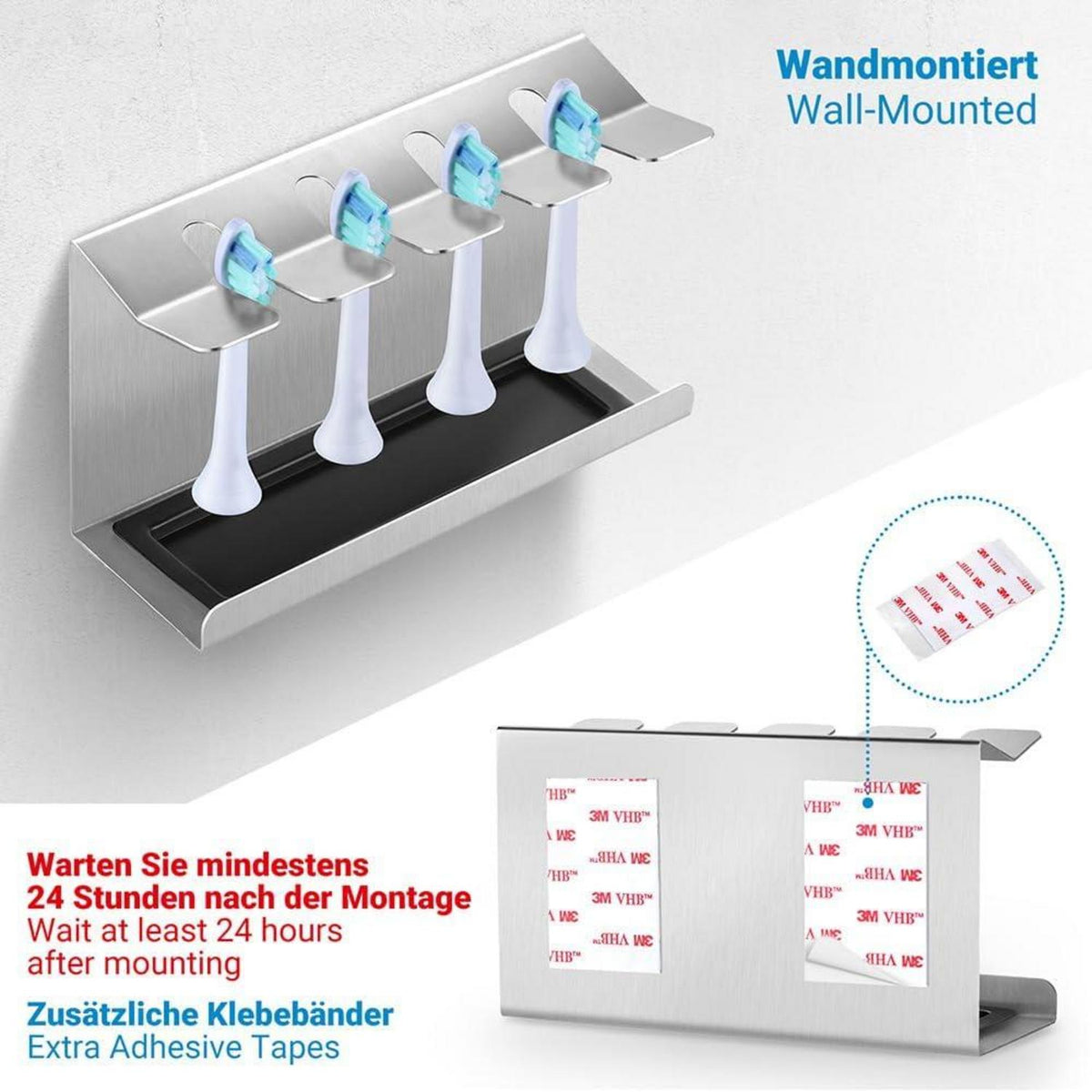 Premium Edelstahl Zahnbürstenhalter für Oral-B Philips Sonicare