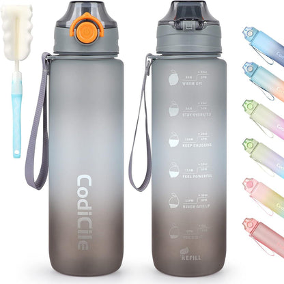 Sport Trinkflasche 1L BPA freie Wasserflasche Fitnessstudio Outdoor