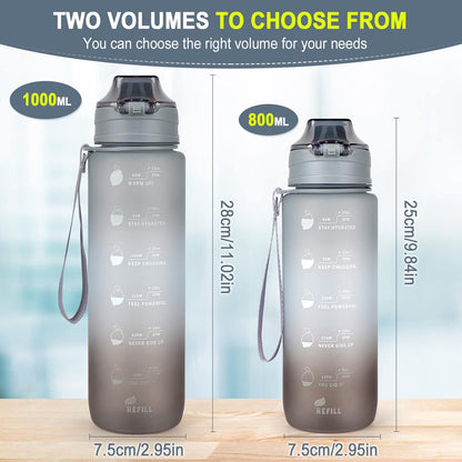 Sport Trinkflasche 1L BPA freie Tritan Wasserflasche auslaufsicher für