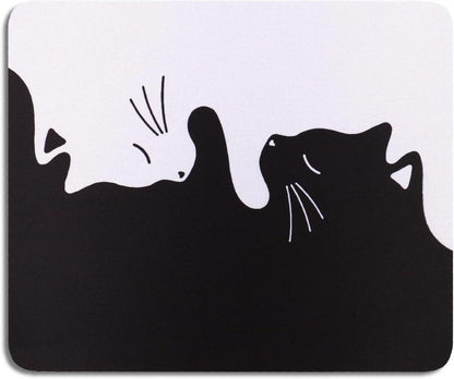 Kleines rutschfestes Mauspad mit Katzenmotiv 24x20 cm