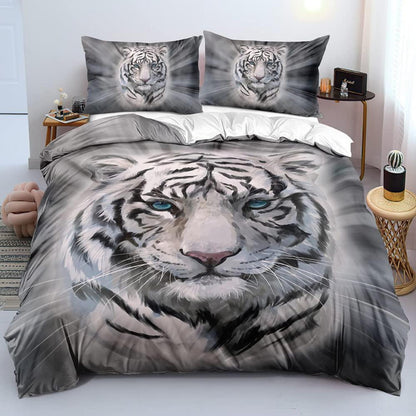 3D Tiger Bettwäsche 135x200 - Flauschig & Wendbar
