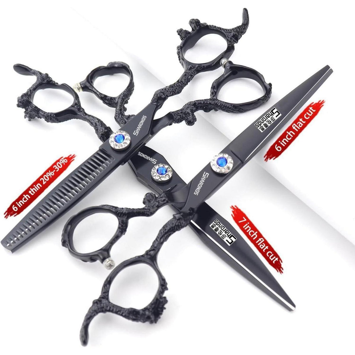 Professionelle Friseurschere Edelstahl 6+7 Zoll Set