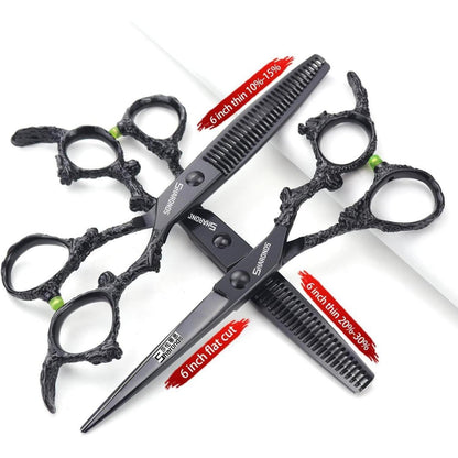 6-Zoll 440C Friseurschere Silber/Schwarz – Professionell & Scharf