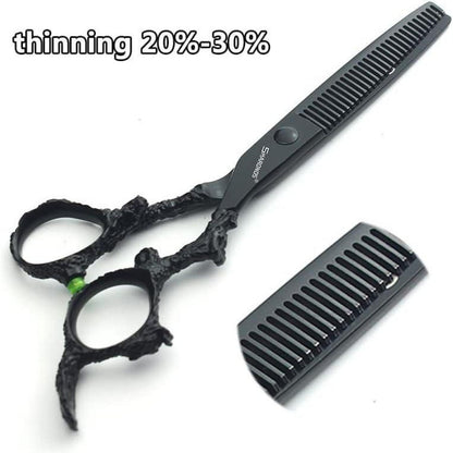 6-Zoll 440C Friseurschere Silber/Schwarz – Professionell & Scharf
