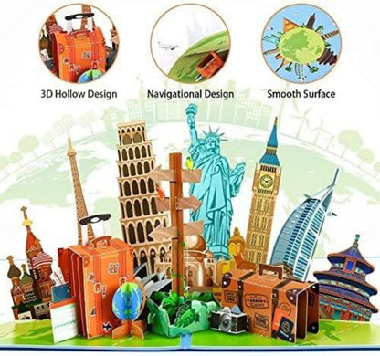 Joyoldelf Pop Up Reisegutschein 3D Gutscheinkarte Urlaub Flugticket
