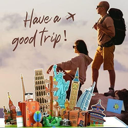 Pop Up Reisegutschein 3D Gutscheinkarte Urlaub Flugreise Flugticket