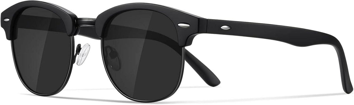 Polarisierte Retro-Sonnenbrille UV400 Schutz Metallrahmen Rechteckig