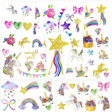 Glitzer Einhorn Tattoos Kinder Set Gold Glitzer Tattoo Temporäre