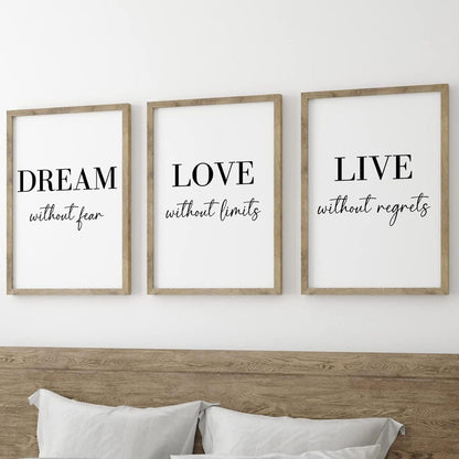 3er Poster Set Schwarz Weiß Linie Kunst 40x50cm