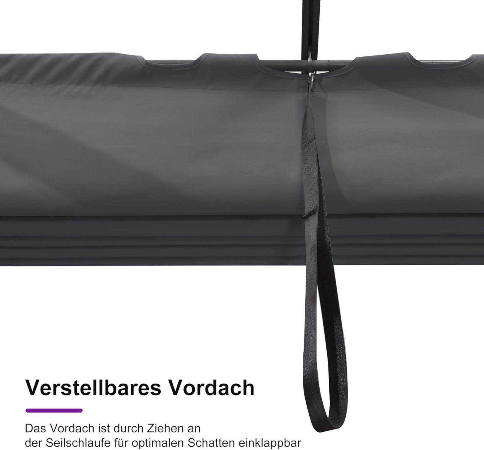Pergola Aluminium 3.3x4m Wasserdicht Stabil Sonnenschutz Grau