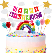 Tortendeko Geburtstag Regenbogen Wolke Luftballon Happy Birthday