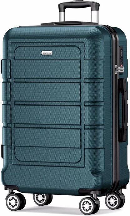 Hartschalenkoffer Leicht ABS+PC TSA Schloss 4 Rollen XL Armeegrün 77cm