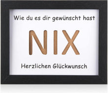 NIX Geldgeschenk Karte Fotorahmen Set Schwarz