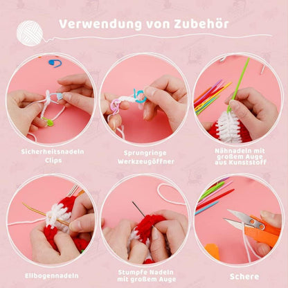 Ruasol Häkelnadel-Set 14 ergonomische Hakengrößen Kunststoffgriff