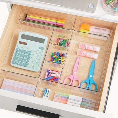 15tlg. Schubladen Organizer Set Klar Kunststoff Schubladen Ordnungssystem