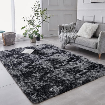 Weicher Hochflor Shaggy Teppich dunkelgrau 200x300 cm