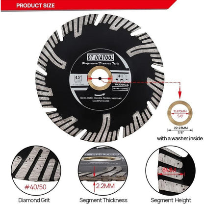 Diamant-Trennscheibe 115mm Turbo für Winkelschleifer & Sägen
