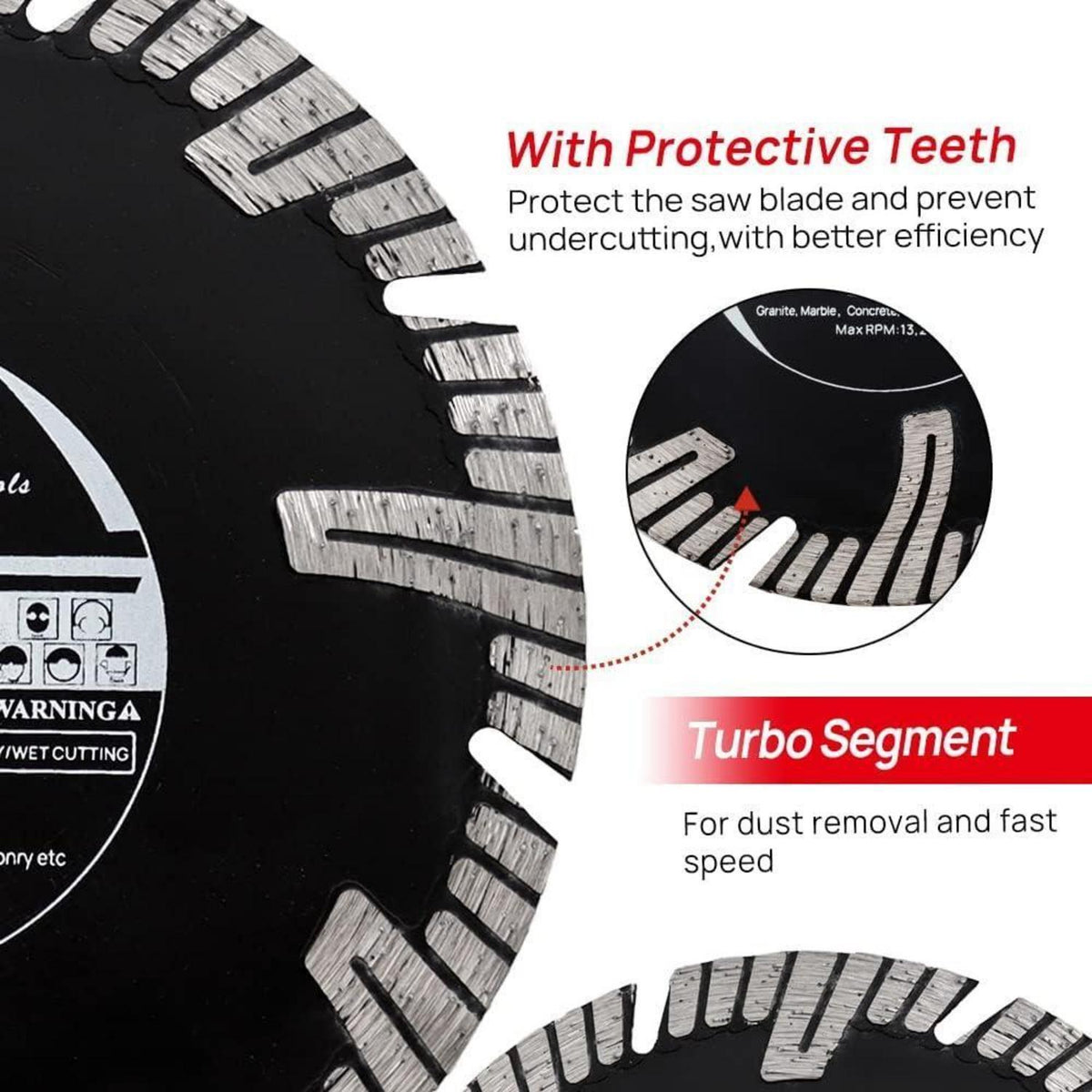 Diamant-Trennscheibe 115mm Turbo für Winkelschleifer & Sägen