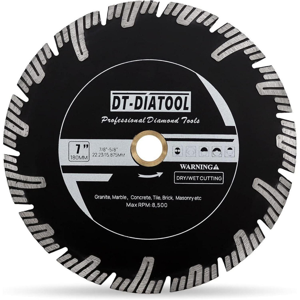 Diamant-Trennscheibe 180mm Turbo für Granit & Beton