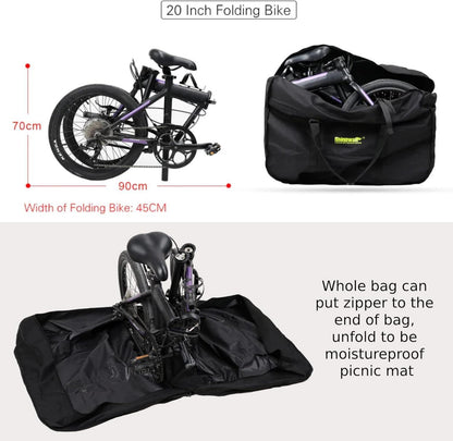 Klapprad Transporttasche 16-20 Zoll Faltrad Wasserabweisend Faltbar