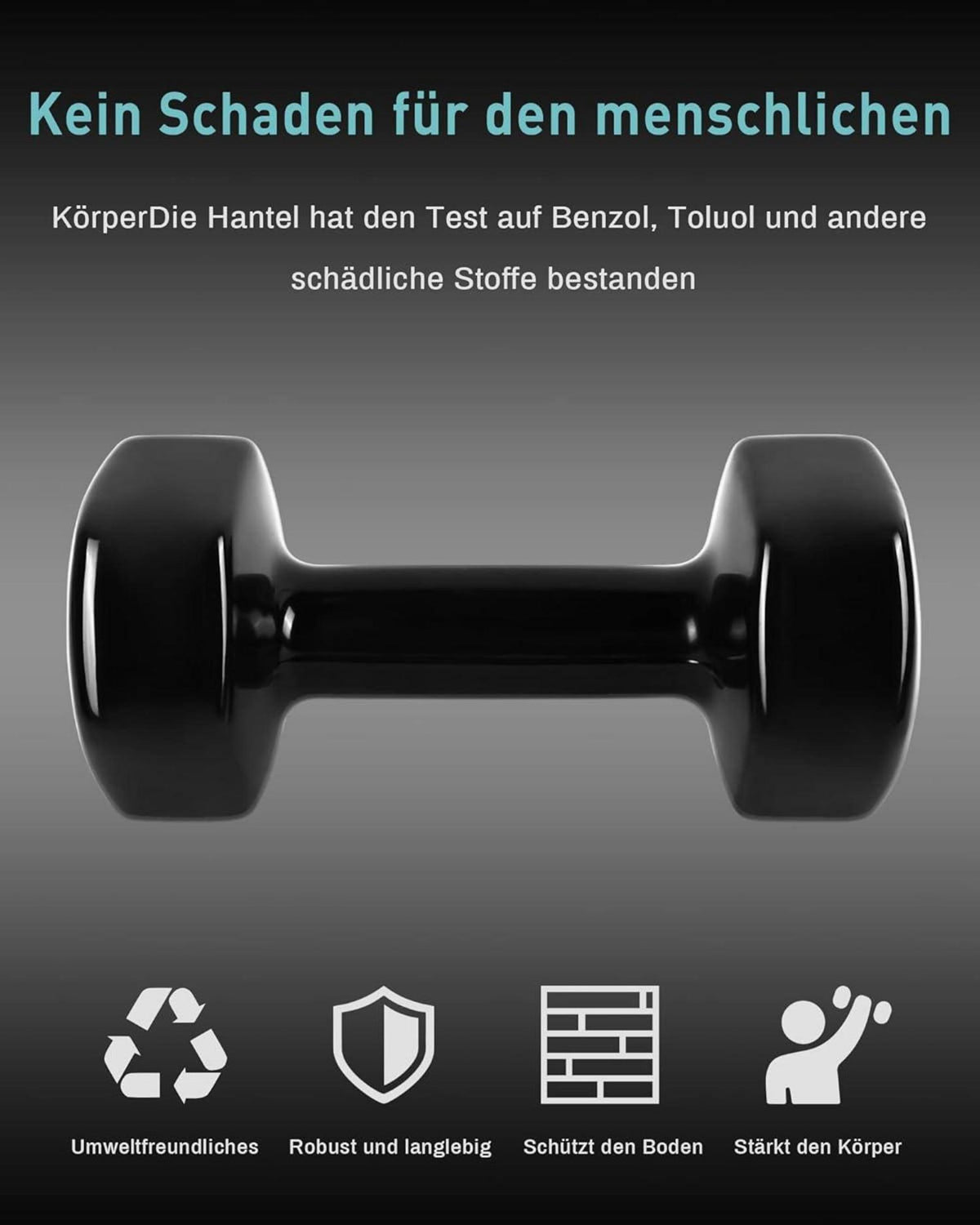 MENCIRO Kurzhanteln 2er Set 1KG - 5KG für Zuhause Fitness Krafttraining