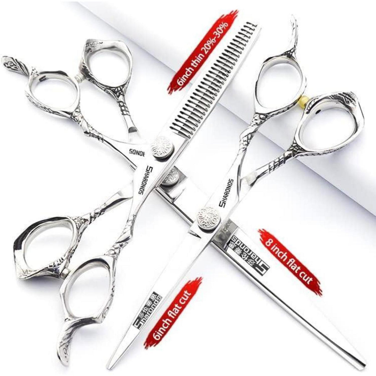 Professionelle Friseurschere 5.5/6/7/8 Zoll – 3-teiliges Set