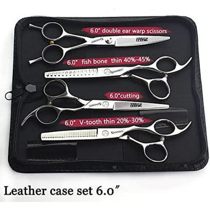 Professionelle Haarschere 6/6.5 Zoll 440C Stahl – Set 4 Stück