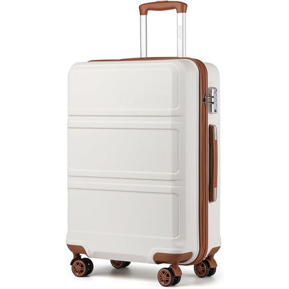 Hartschalenkoffer M (55cm) Cremeweiß mit TSA Schloss