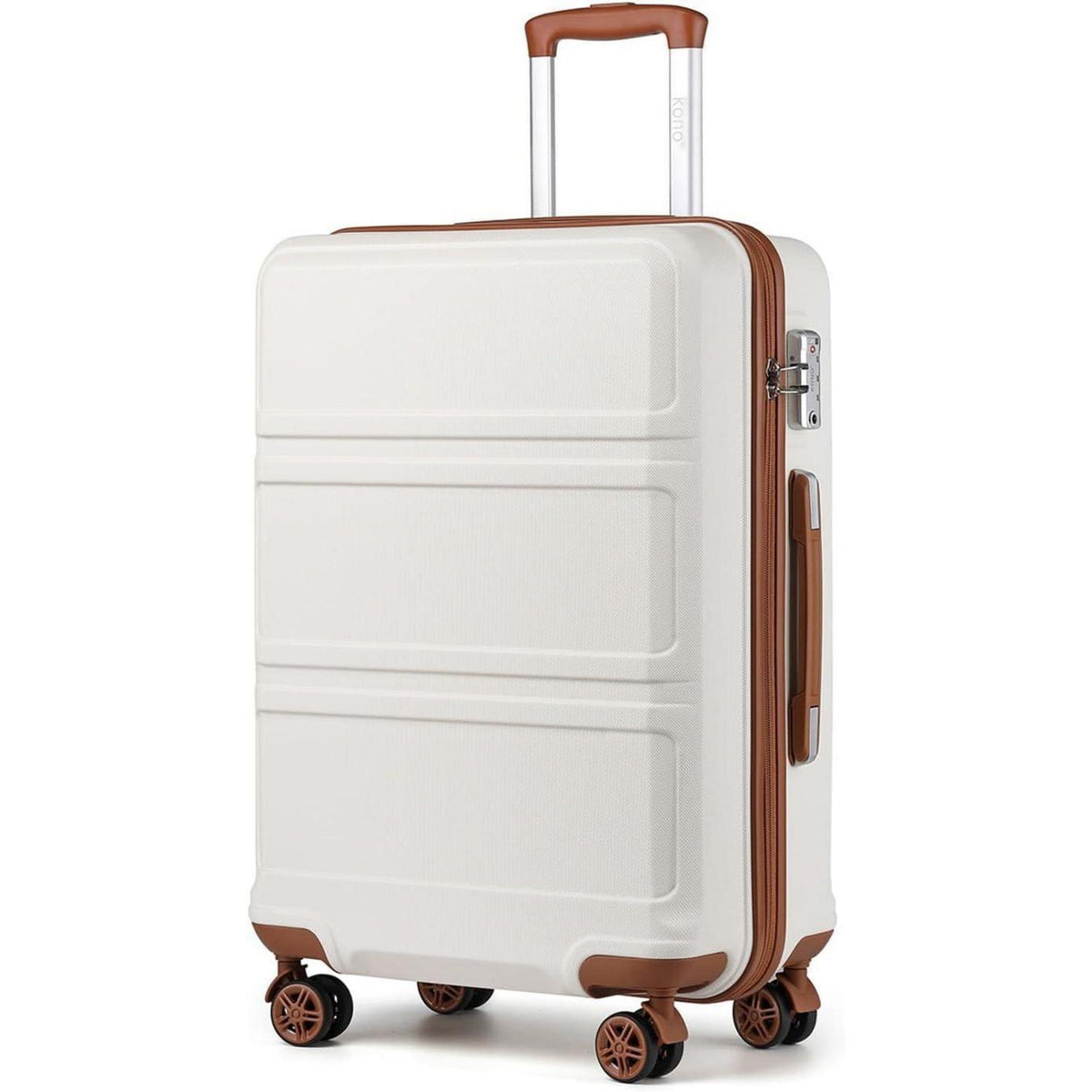 XL Hartschalenkoffer 74cm Cremeweiß mit TSA Schloss