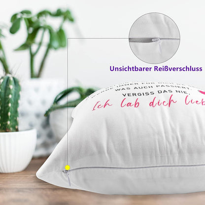 Lustiger Faultier Kissenbezug 45x45 cm Geschenk Frauen Männer