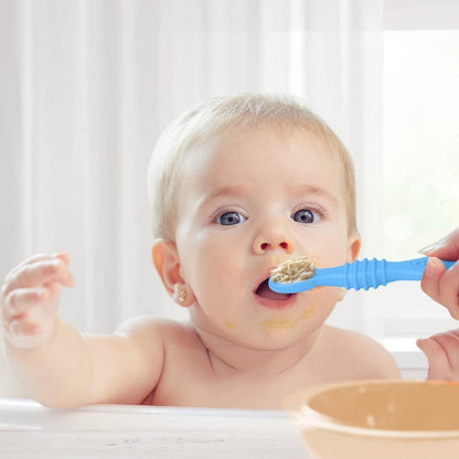 Baby Lernlöffel Silikon - 4er Set zum Selber Essen