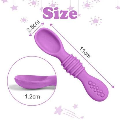Baby Lernlöffel Silikon – 4er Set zum Selber Essen