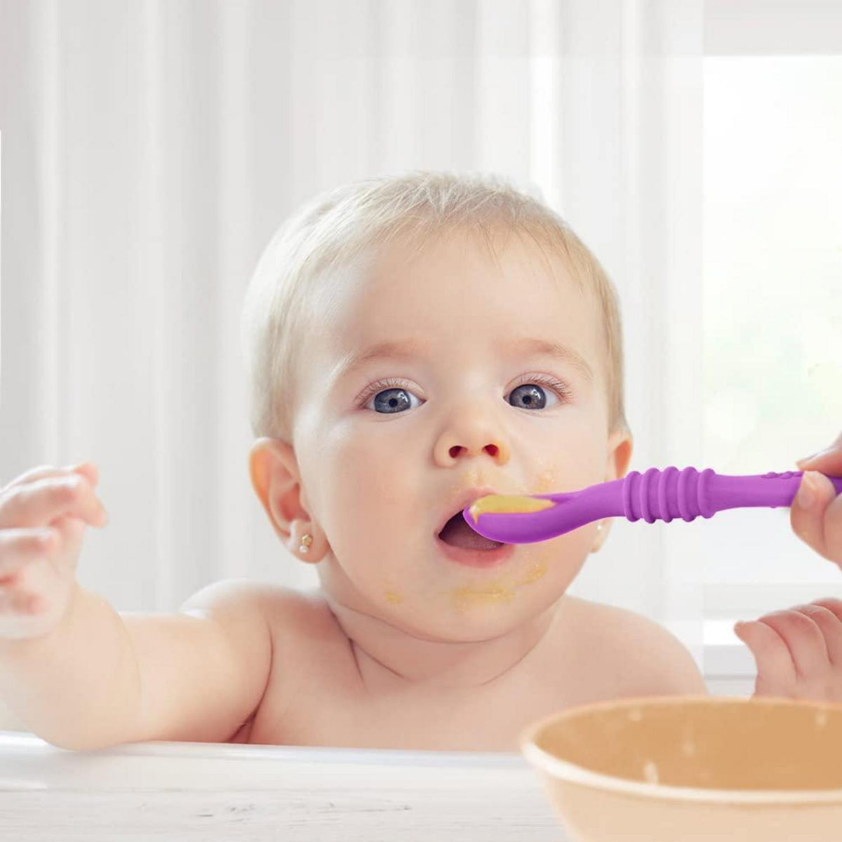 Baby Lernlöffel Silikon – 4er Set zum Selber Essen