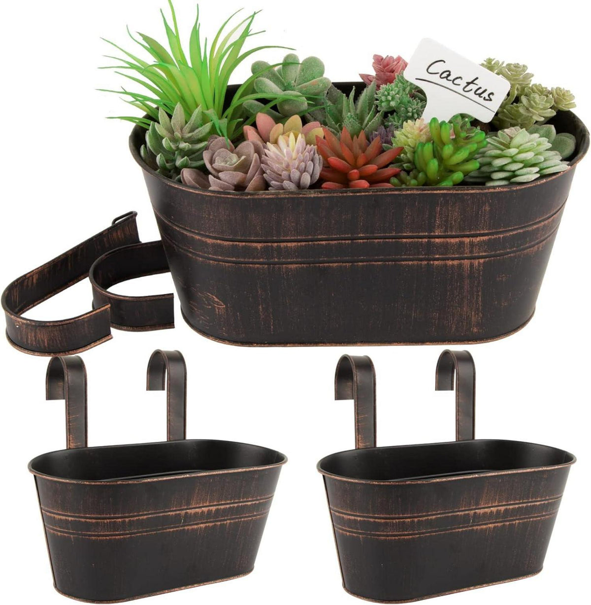 Hängetöpfe Vintage Pflanztopf Blumentopf mit Haken 2er Set