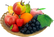 Künstliche Früchte Set Faux Früchte für Deko Tisch Display 9er Pack