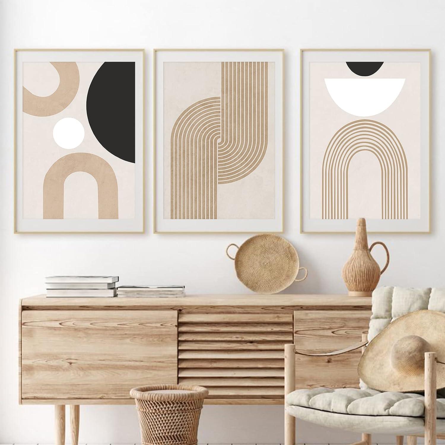 Premium Poster Set Moderne Abstrakte Kunst 3er Wandbilder 40x50cm