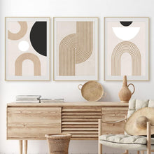 3er Poster Set Abstrakt Beige Wandbilder Ohne Rahmen 50x70cm