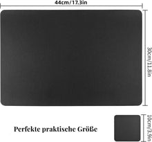Sagittar Premium Tischset Schwarz 6er Set 44x30cm mit
