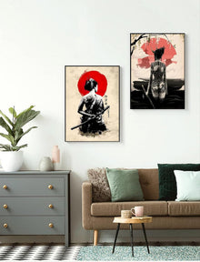 Japanisch Frau Poster Bilder Leinwand Wandkunst Wohnzimmer Kunst