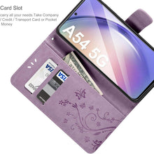 AROYI Samsung Galaxy A54 5G Leder Wallet Hülle lila