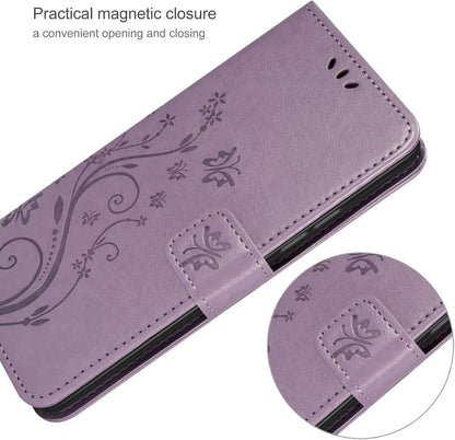 A54 5G Lederhülle Schutzhülle Wallet Case Lila mit Kartensteckplätzen