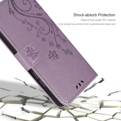 AROYI Samsung Galaxy A54 5G Leder Wallet Hülle Lila