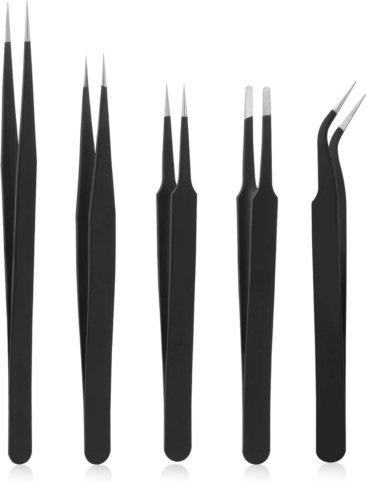 Präzisionspinzetten Set Edelstahl Perlenpinzetten für DIY Handwerk
