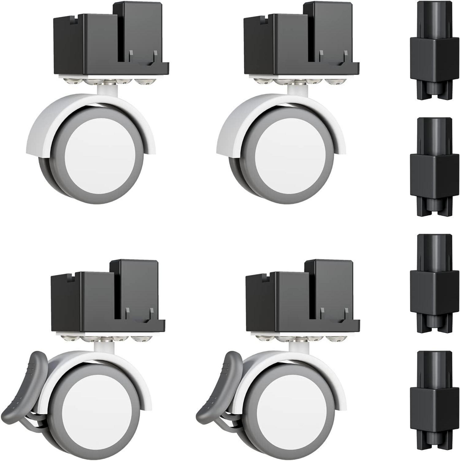 Stapelkäfig Universalrad und Zubehörset, 4 Räder - Schwarz