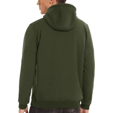 Herren Sherpa Hoodie mit Kängurutasche, Armeegrün, XL