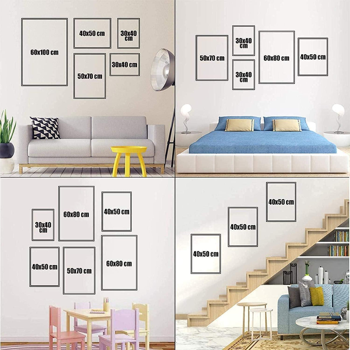 Abstrakte Wandkunst Grau Golden Marmor Textur Leinwand Bilder 3er Set 40x60cm