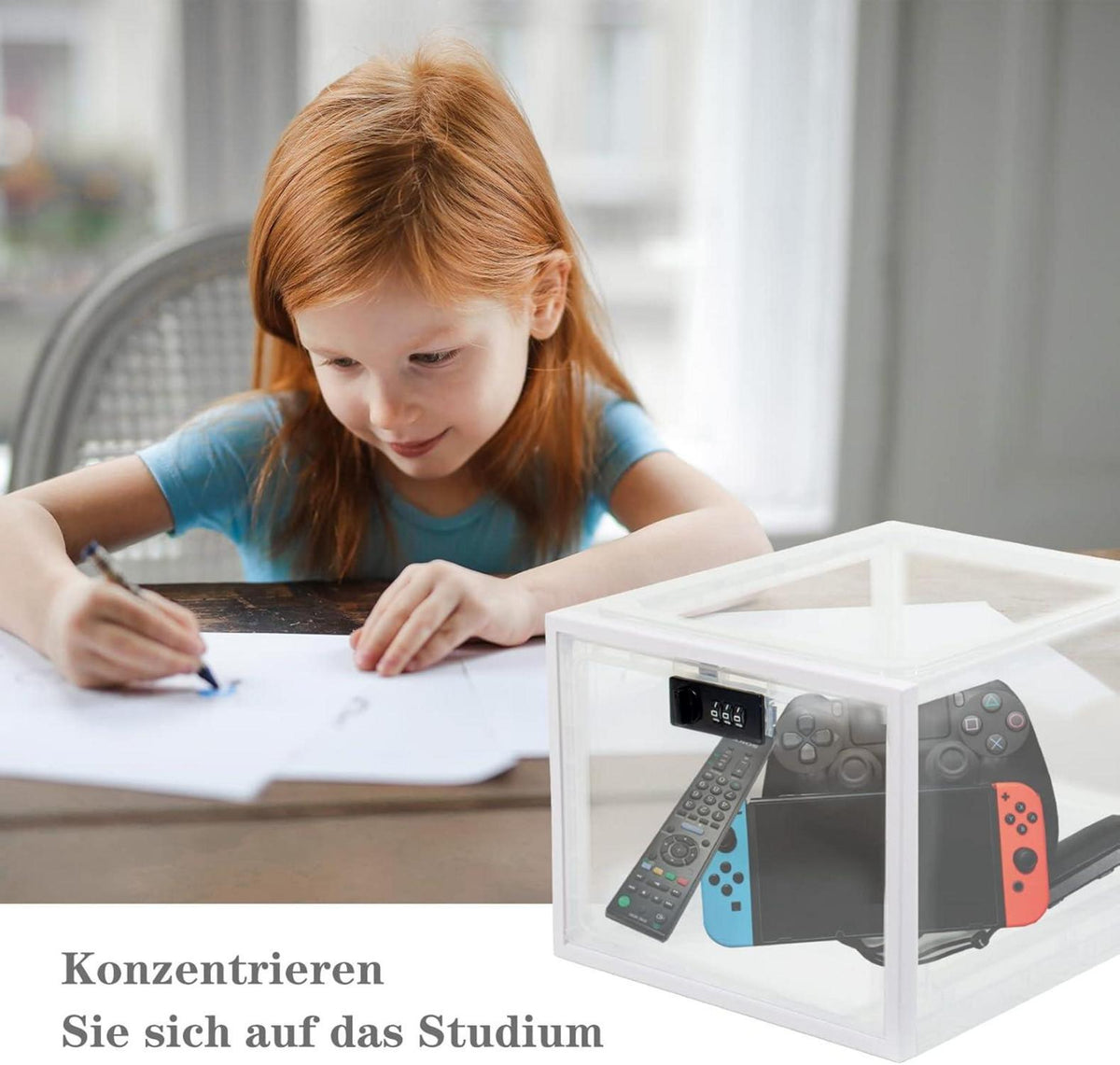 Abschließbare Medikamenten Aufbewahrungsbox Transparent Faltbar